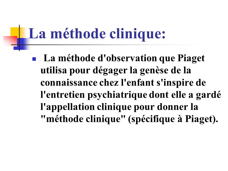 La th orie de Jean Piaget ppt video online t l charger